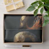 Papier Mousseline Flamant rose noir et or7 (Cadeau)