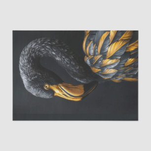 Papier Mousseline Flamant rose noir et or8
