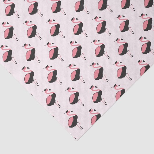 Papier Mousseline Flamant rose rose (Détail)