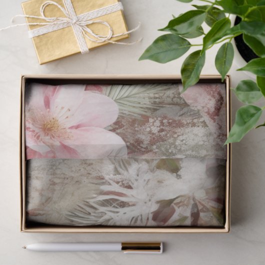 Papier Mousseline Flamant rose rose (Cadeau)