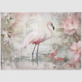 Papier Mousseline Flamant rose rose (Recto)