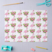 Papier Mousseline Flamant rose rose à Santa Hat Noël Whimsical (Artisanat)