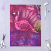 Papier Mousseline Flamant rose rose Abstrait Whimsical Découpage (Artisanat)