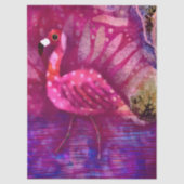 Papier Mousseline Flamant rose rose Abstrait Whimsical Découpage (Recto)