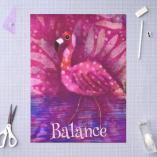 Papier Mousseline Flamant rose rose blanc Découpage personnalisée