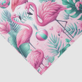 Papier Mousseline Flamant rose rose Conception tropicale (Détail)