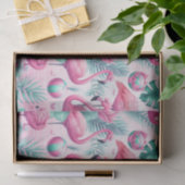 Papier Mousseline Flamant rose rose Conception tropicale (Cadeau)
