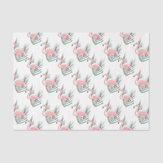 Papier Mousseline Flamant rose rose (Design 63 Pink Series) (Recto)