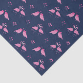 Papier Mousseline Flamant rose rose Inséparables Motif Saint Valenti (Détail)