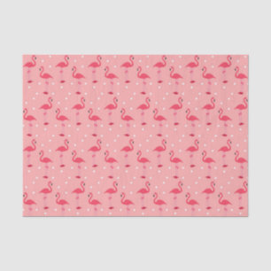 Papier Mousseline Flamant rose rose mignon et Motif de points