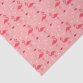 Papier Mousseline Flamant rose rose mignon et Motif de points (Détail)