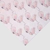 Papier Mousseline Flamant rose rose mignon Motif tropical (Détail)