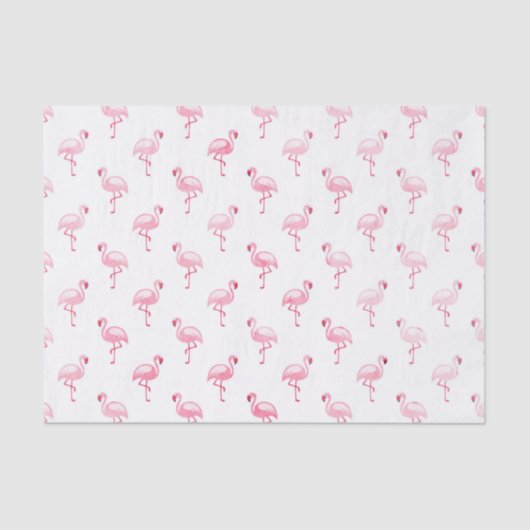 Papier Mousseline Flamant rose rose Motif de fête d'anniversaire (Recto)