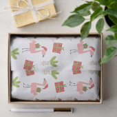 Papier Mousseline Flamant rose rose Noël Snowman rose blanc rouge (Cadeau)