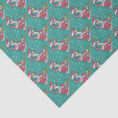 Papier Mousseline Flamant rose ROSE PÈRE NOËL NOËL TISSUE PAPIER (Détail)