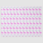 Papier Mousseline Flamant rose rose tropical dans l'eau #7 (Recto)