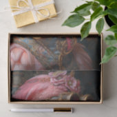 Papier Mousseline Flamant rose Steampunk (Cadeau)