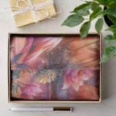 Papier Mousseline Flamant rose tropical Coucher de soleil rose (Cadeau)