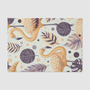 Papier Mousseline Flamant rose vintage sans couture