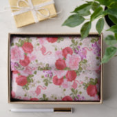 Papier Mousseline Flamant tropical de fleurs botaniques roses (Cadeau)