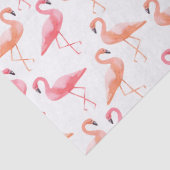 Papier Mousseline Flamants roses aquarelles (Détail)