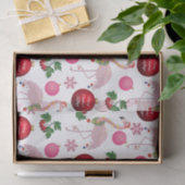 Papier Mousseline Flamants roses de Noël personnalisés Papier de tis (Cadeau)