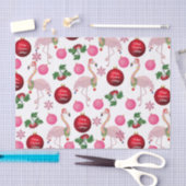 Papier Mousseline Flamants roses de Noël personnalisés Papier de tis (Artisanat)