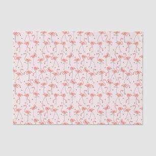 Papier Mousseline Flamants roses Papier en tissu rose