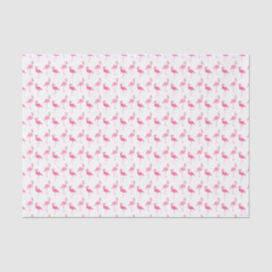Papier Mousseline Flamants roses roses