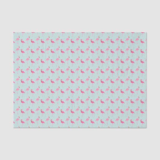 Papier Mousseline Flamants roses roses (Recto)