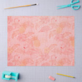Papier Mousseline Flamants roses roses et ananas (Artisanat)