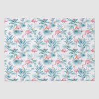 Flamants roses tropicaux feuille motif