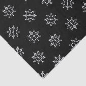 Papier Mousseline Flambeau de neige Motif Noël Noir Blanc (Détail)