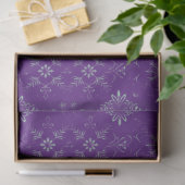 Papier Mousseline Flambeau de neige vert et violet Noël (Cadeau)