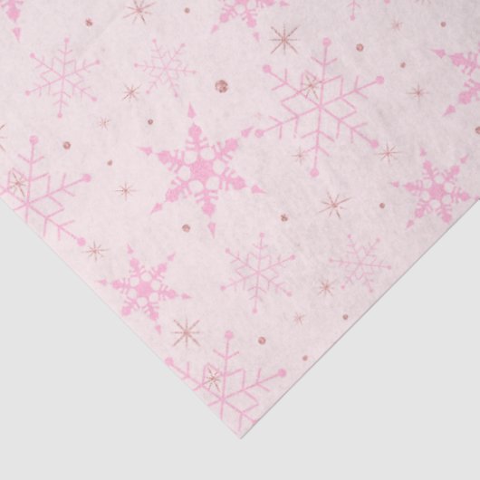 Papier Mousseline Flambeaux roses Noël rose (Détail)