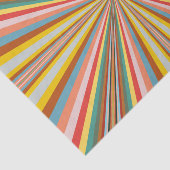 Papier Mousseline Flambée Colorée De Rayures Rétro (Détail)