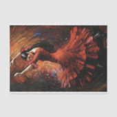 Papier Mousseline Flamenco Fire Découpage (Recto)