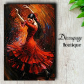 Papier Mousseline Flamenco Fire Découpage