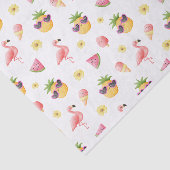 Papier Mousseline flamingo, ananas, design d'été (Détail)