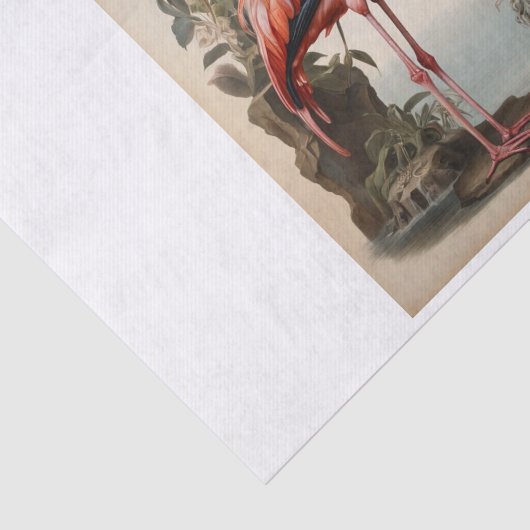 Papier Mousseline Flamingo decoupage tissue (Détail)