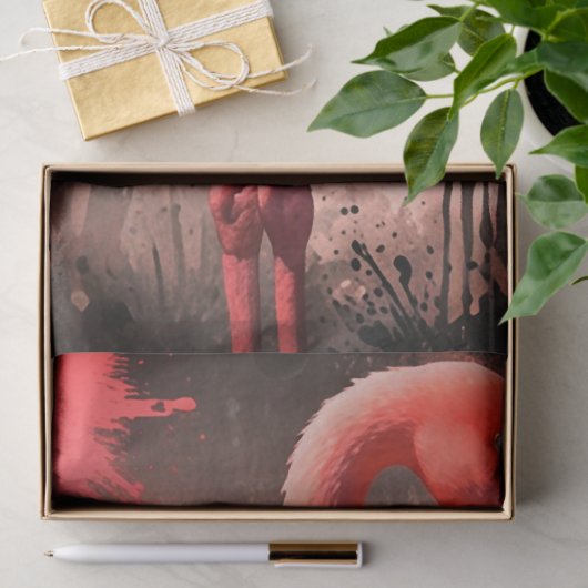Papier Mousseline Flamingo Tissue/Decoupage Paper (Cadeau)