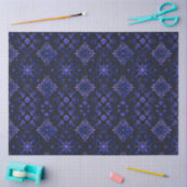 Papier Mousseline Flamme de neige noire et bleue (Artisanat)