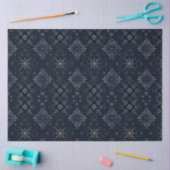 Papier Mousseline Flamme de neige noire et bleue (Artisanat)