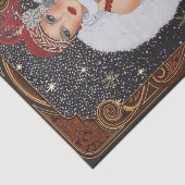 Papier Mousseline Flamme de Noël Fille étoilée ciel de nuit (Détail)