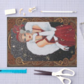 Papier Mousseline Flamme de Noël Fille étoilée ciel de nuit (Artisanat)