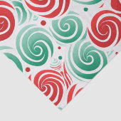 Papier Mousseline Flamme de Noël rouge, vert et blanc (Détail)