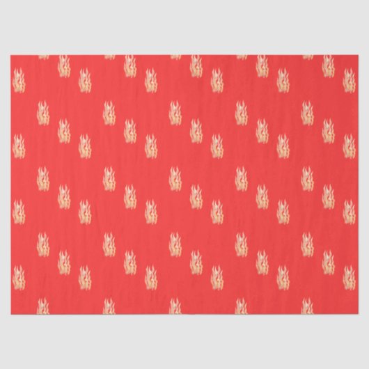 Papier Mousseline Flammes de feu (Recto)