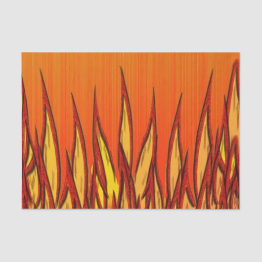 Papier Mousseline Flammes de feu (Recto)
