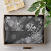 Papier Mousseline Flammes De Neige Argent Étincelles Et Éclaircissem (Cadeau)