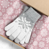 Papier Mousseline Flammes de neige blanches à Noël rose